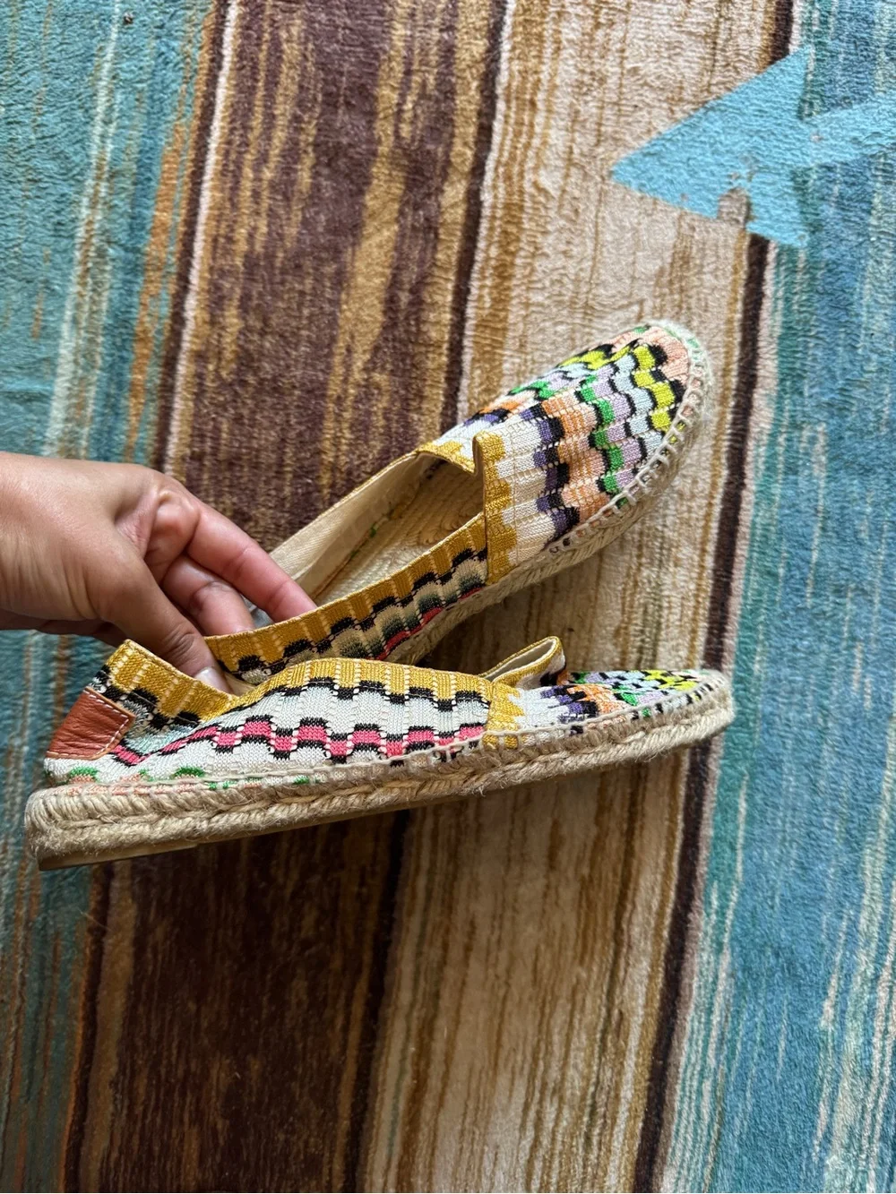 MISSONI x Castañer rainbow knit Kenda espadrilles 40